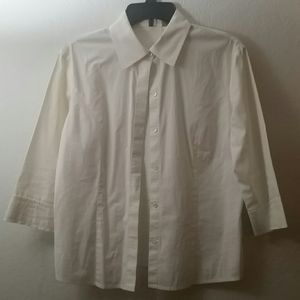 White button up blouse